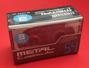 3 x Maxell metal capsule 54 - 3 High Quality Metal Tapes *** MADE IN JAPAN *** - Picture 1 of 7