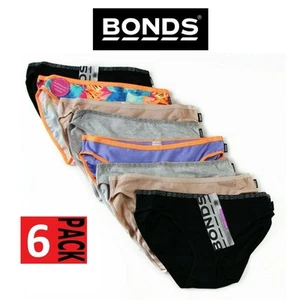 6 x Bonds Womens Underwear Hipster Bikini Boyleg Gee G String Strings Assorted - Picture 1 of 74