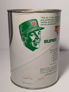 1960er VOLLE NEUE VINTAGE CONOCO ÖLDOSE SERVICE STATION MANN GRAFIK ÖLDOSE QUART - Bild 1 von 18