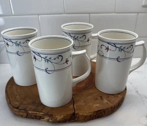 Set 4 Annette by Mikasa Cappuccino Mug 4.5” Tall Large China Cac20 Intaglio - Picture 1 of 12