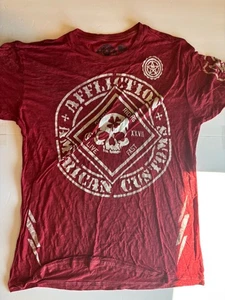 Affliction Death Riders Live Fast American Customs t shirt Mens XL Skull Clover - Picture 1 of 6