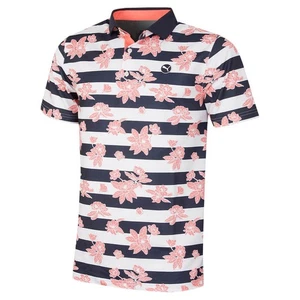 Polo Puma Golf Para Hombre Piqué Jardín Elastizado Azul Marino/Blanco - Talla Mediana 39-41" - Imagen 1 de 4