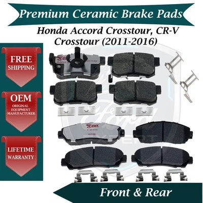 Kit de pastillas de freno delanteras y traseras premium OE para Honda 2011-2016 9 años de garantía Foto 1 de 4