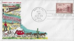 1946 FDC, #944, 3c Kearny Expedition, Fluegel Cover, hand cancelled - Picture 1 of 1