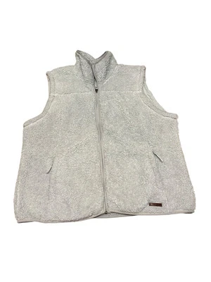 Chaleco Free Country Mujer Talla XL Sherpa Felpa Exterior Cremallera Completa Con Bolsillos Foto 1 de 4