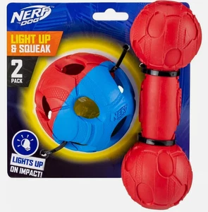 Nerf Light Up Ball & Chew Pet Toy Keep Your Dog Happy, Stimulated & Busy - Picture 1 of 1