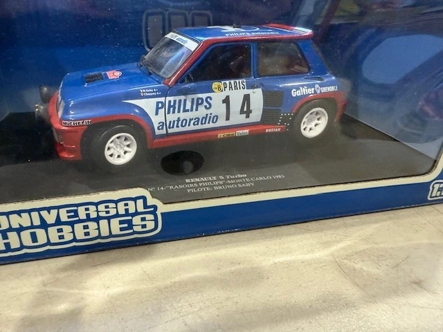 DIECAST 1. 18 RENAULT 5 TURBO  RALLY CAR  UNIVERSAL HOBBIES - Image 1 of 4