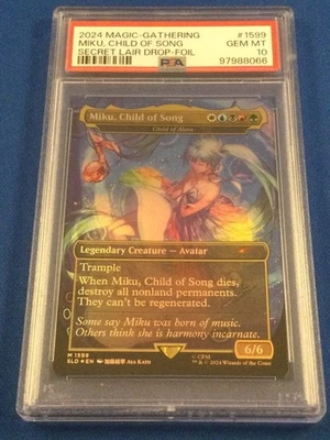 Miku, Child of Song (Child of Alara) Secret Lair Rainbow FOIL graded - PSA10 - Image 1 of 2