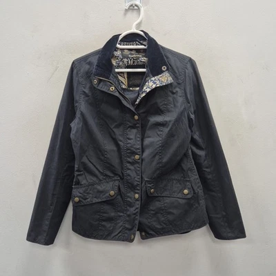 Barbour William Norris Templates Waterproof Velvet Collar Rain Coat Jacket UK 10 - image 1 of 4