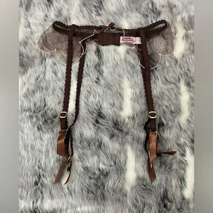Agent Provocateur brown pink knicker Lace Garter Belt Womens 2 - Picture 1 of 4