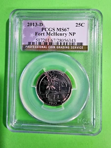 2013 D ATB Quarter Fort McHenry PCGS MS67 - Picture 1 of 2