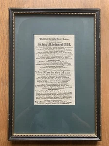 Georgian Playbill Flyer Theatre Royal Covent-Garden Adelphi 1827 Richard III - Picture 1 of 23