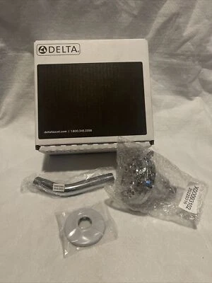 Delta Shower Head X00093102 And Arm X00012089 Chrome Finish With Escutcheon - Image 1 of 4