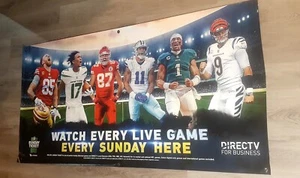 2023 Direct TV Football NFL Sunday Ticket 6’ X 3’ Vinyl Banner - Kelce / Burrow - Picture 1 of 2
