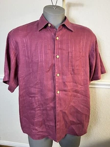 Tommy Bahama Rose Pink SHORT SLEEVE BUTTON UP SHIRT Size Large - Picture 1 of 6