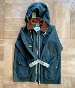 Barbour X Alexa Chung Womens Hooded Waxed Jacket Olive Size US 4 / UK 8 - Picture 1 of 7