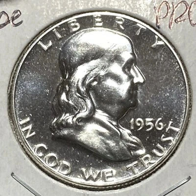 1956 Type 1 Franklin Half Dollar GEM PROOF E613 - Image 1 of 2