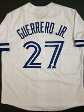 Vladimir Guerrero Jr Autographed Toronto Blue Jays Custom White Jersey (JSA COA)