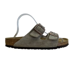 Birkenstock Women’s Grey Suede Adjustable Buckles Arizona Sandals Size US 11 - Picture 1 of 7