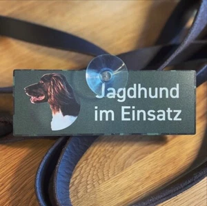 Autoschild mit Saugnapf Kleiner Münsterländer, Jagdschilder - Bild 1 von 4