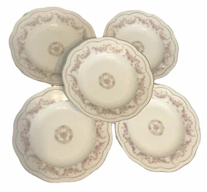 Antike Z.S. & Co Zeh Scherzer Bavaria Germany Schalen Orleans rosa Rosen 5er Set - Bild 1 von 12