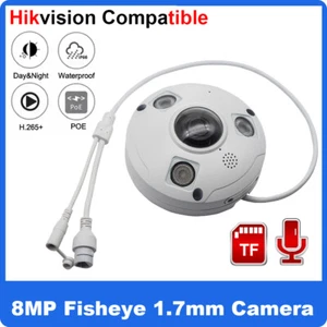 8MP 1.7mm Fisheye IP Camera Two-way Audio Card Slot PoE Night Vision O-vif P2P - Picture 1 of 5
