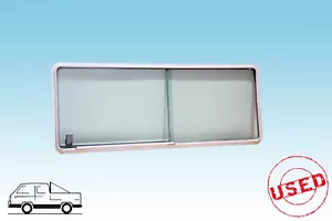 VW T3 Bus Schiebefenster links von Bj. 79 - 92 grün / Rahmen silber - Bild 1 von 1