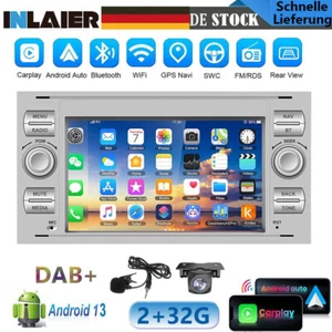 DAB+ Für Ford Fiesta Galaxy Focus C S Max Android 13 Autoradio Carplay GPS Navi - Bild 1 von 14