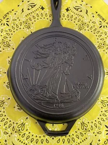 Lodge Cast Iron Lady Liberty Skillet. Made For Cracker Barrel. Lodge Advertiser - Picture 1 of 4