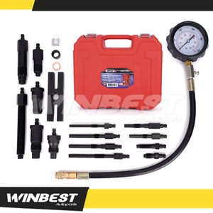 18x Diesel Engine Cylinder Compression Tester Pressure Test Tool Kit 1000 PSI - Picture 1 of 10