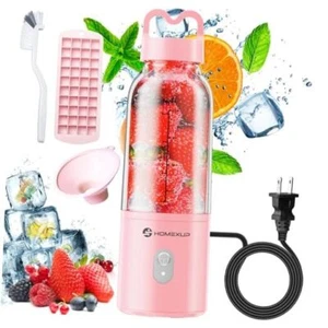 Portable Personal Blender 17 OZ/500 ML Juicer, 175W Personal Size Blender, pink - Picture 1 of 7