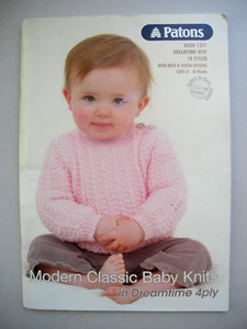 Patons Pattern Book 1271 - Modern Classic Baby Knits - Jumpers Jackets Cardigans - Picture 1 of 9