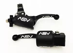 ASV F3 Front Brake Clutch Perch Levers Dust Covers Shorty Black RMZ 250 RMZ 450 - Picture 1 of 1