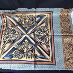 Celtic Illumination Designed by Freedom Fabric Celtic Knot 1-Panel Cotton Blue - Picture 1 of 5