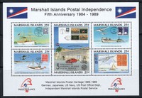 Isole Marshall 1989 Mi. Bl. 5 Foglietto 100% Nuovo ** storia postale, nave