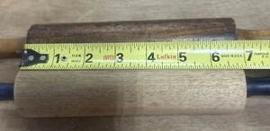 Lot of 2 Vintage Wood Rolling Pins Blue Handles - Picture 1 of 5