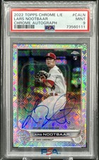 2022 Topps Chrome Logofractor LARS NOOTBAAR Auto #CALN Rookie RC - PSA 9