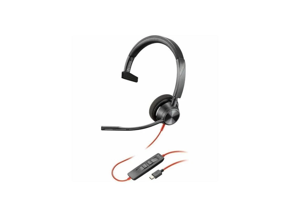 Poly Blackwire 3310 Monaural USB-C Headset +USBC/A Adapter - Mono - USB Type C, - Image 1 of 4