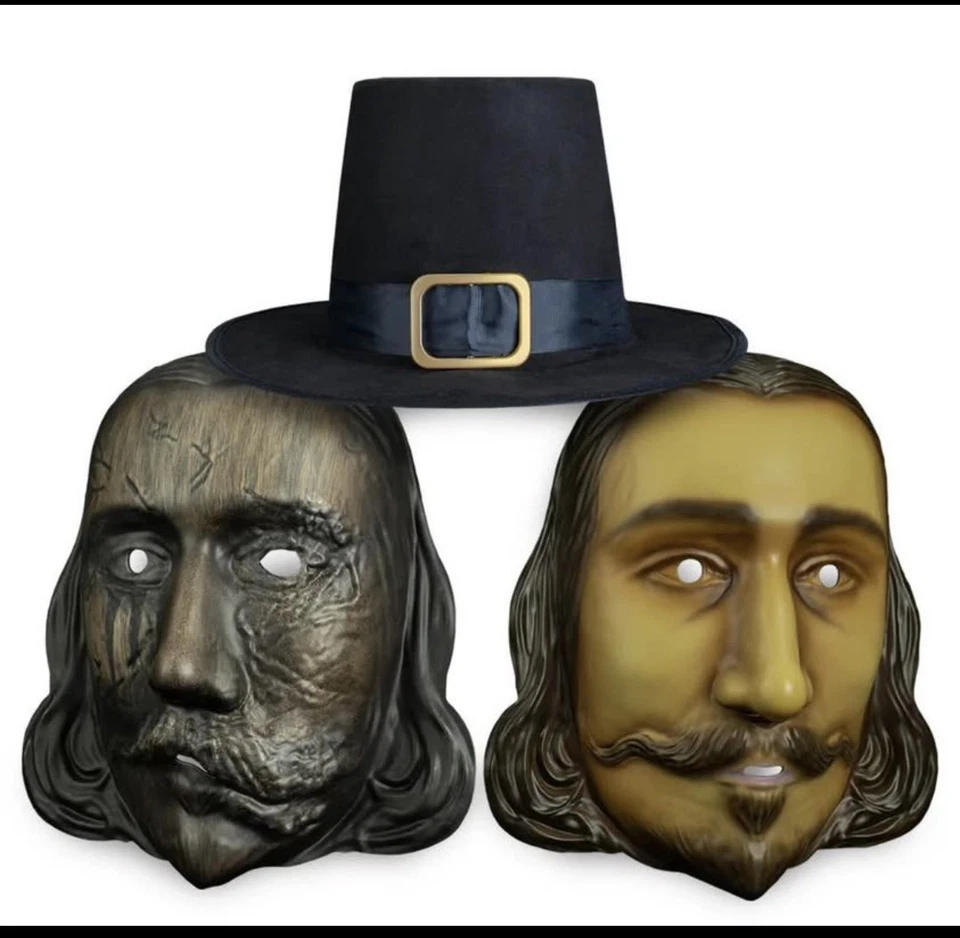 Trick or Treat Studios Acción de Gracias John Carver Inyección Máscaras Plásticas + Sombrero Foto 1 de 1