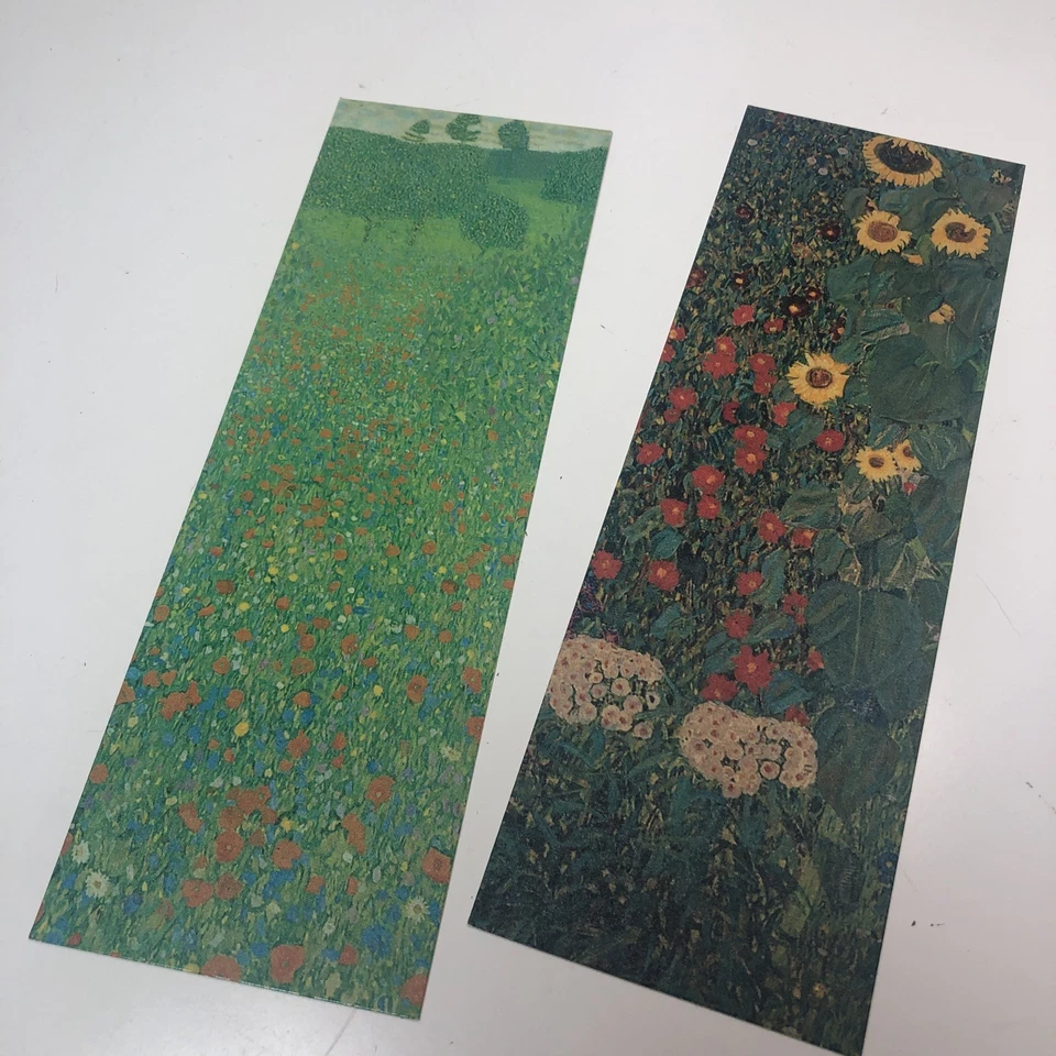 Gustav Klimt Bookmarks Mohnwiese Farm Garden Sunflowers NEUE Art Gallery NYC - Image 1 of 4