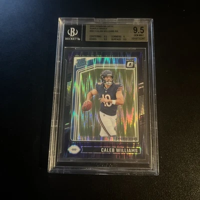 2025 Donruss Optic Purple Shock Caleb Williams Rated Rookie #201 BGS 9.5 - Image 1 of 2