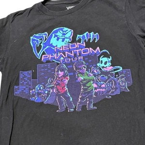 Dion Timmer Dubloadz Neon Phantom Tour Shirt 2022 EDM Merch Black Sz S USA - Picture 1 of 6