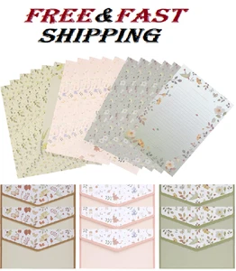 27 PIEZAS Papel de Escritura Estacionario con Sobres Conjunto Lindo Vintage Floral Letra Wr - Imagen 1 de 7