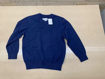 Suéter Pulôver The Childrens Place Youth Decote V Manga Longa Azul Marinho Tamanho XS 4 - Imagem 1 de 3