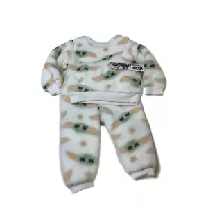 NWT Star Wars Baby Mandalorian Plush Jogger Set Ivory 18M - Picture 1 of 2