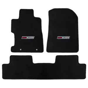 For 92-25 Honda Civic Black Nylon Floor Mats Carpets Non-Slip w/ Mugen - Picture 1 of 8