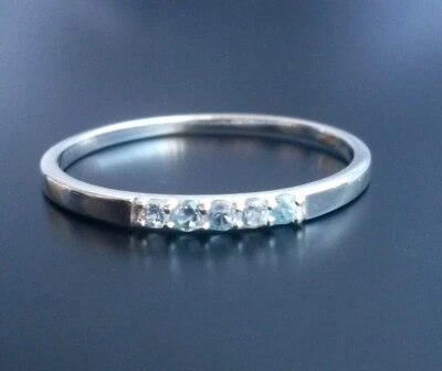 925 Sterling Silber Ring Topas Edelstein Gr. 17,5 Echtschmuck - Bild 1 von 2