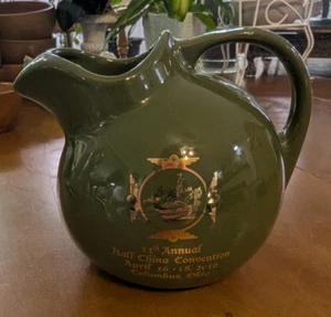 Hall China Convention Pitcher 2010 Olive Green 1631 Made in USA - Picture 1 of 8
