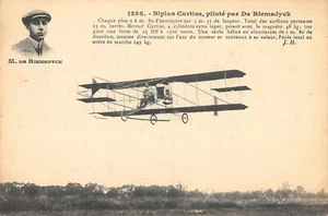 CPA AVIATION BIPLAN CURTISS PILOTE PAR DE RIEMSDYCK  - Picture 1 of 1