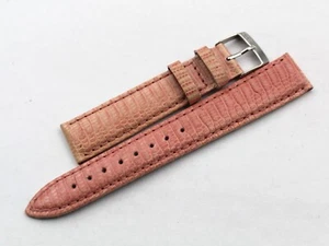 Watch Strap Real Leather Lizard Pink 18/16mm Accessories Replacement Promotion - Bild 1 von 5